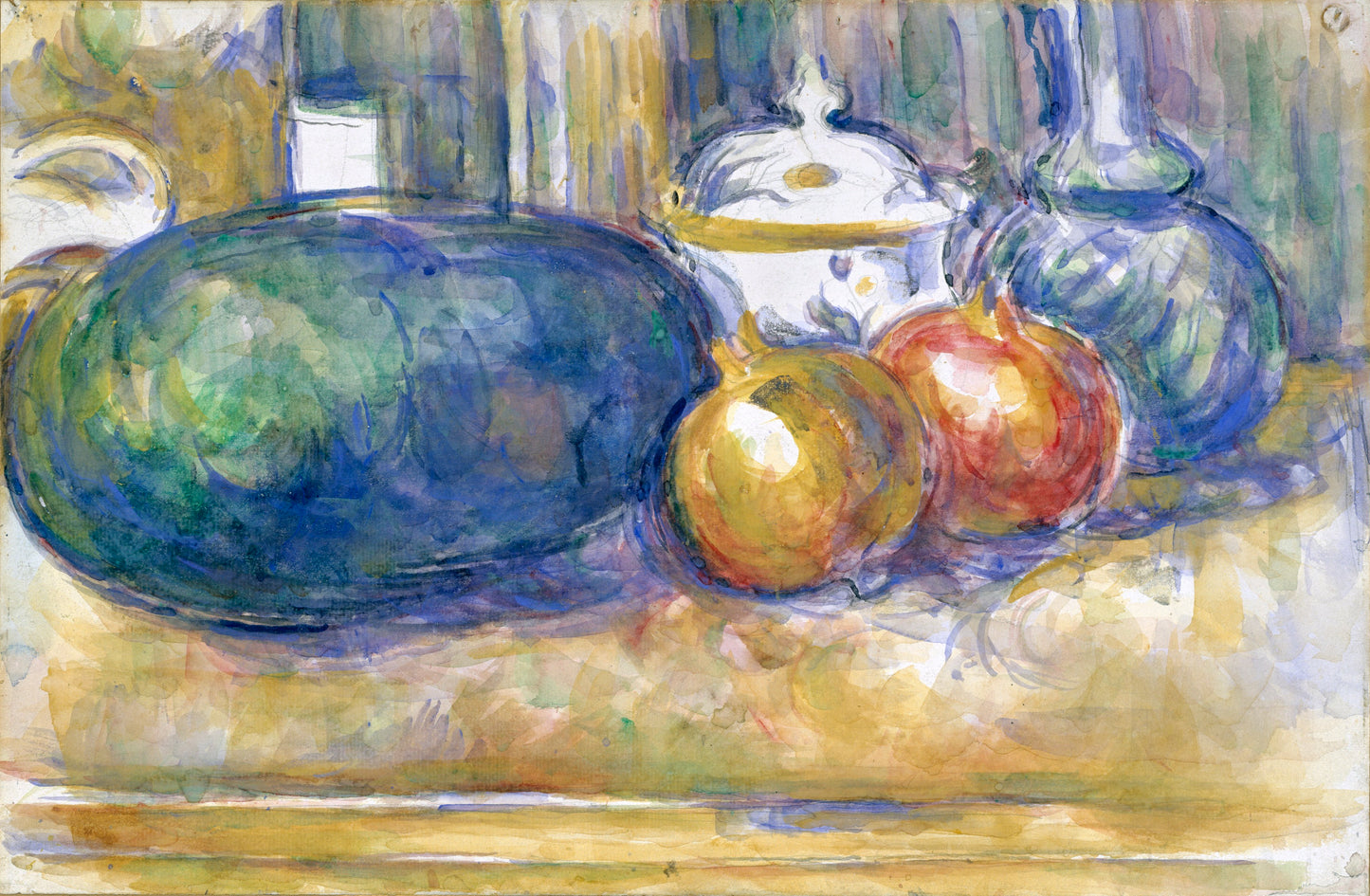 Paul Cezanne - Still-Life with a Watermelon and Pomegranates 1900 - Digital Art - JPG File Download